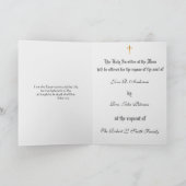 カト伝統的リック悔やみや弔慰のマスサファリング十字架  カード (内部)