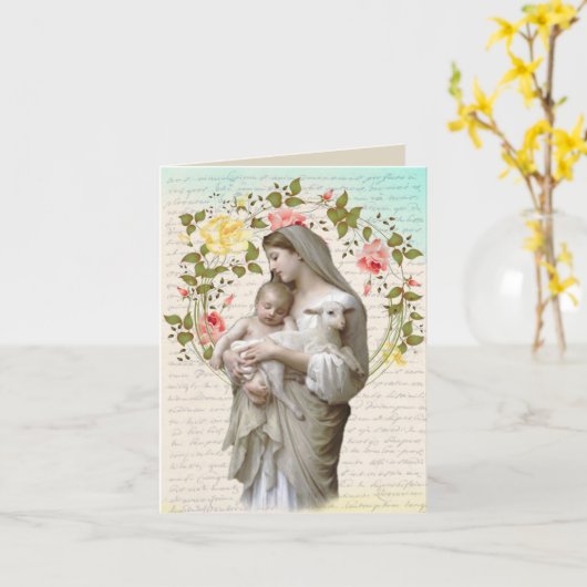 カト伝統的リック悔やみや弔慰のマスサファリング十字架 カード (黄色い花)