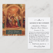 カト伝統的リック結婚式の引き出物聖書 名刺 (正面/裏面)