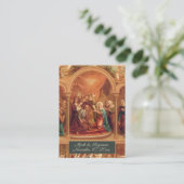 カト伝統的リック結婚式の引き出物聖書 名刺 (スタンド正面)