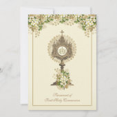 カト伝統的リック聖餐式フローラ 招待状 (正面)