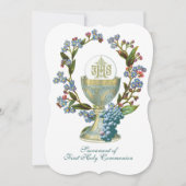 カト伝統的リック聖餐式フローラ 招待状 (正面)