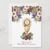 カト伝統的リック聖餐式フローラ 招待状 (正面)