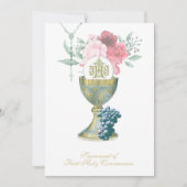 カト伝統的リック聖餐式フローラ 招待状 (正面)