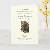 カト伝統的リッ結婚クのマスプログラム カード (黄色い花)