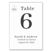 カト伝統的リ結婚ック テーブルナンバー (裏面)