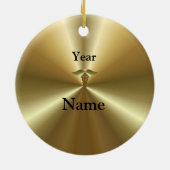 カドゥセウゴールデンメディカルシンボルオーナメント セラミックオーナメント (裏面)