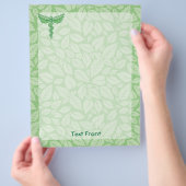 カドゥセウスと葉バックグラウンドフライヤー チラシ (手)