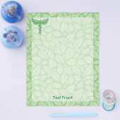 カドゥセウスと葉バックグラウンドフライヤー チラシ (シングル)