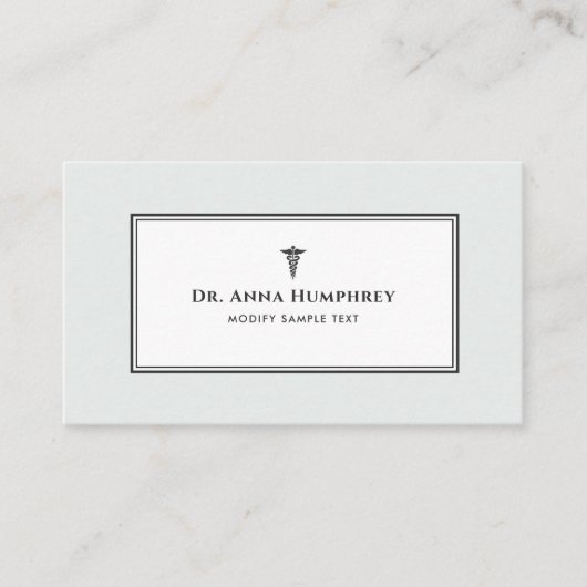 カドゥセウスの医学的記号 名刺 (正面)