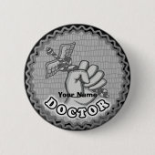 カドゥセウスハンドドクター名前をカスタムするピン 缶バッジ (正面)