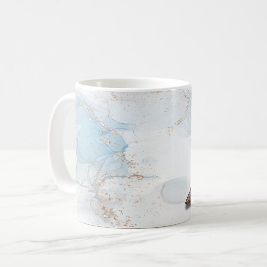 カドゥセウスメディカルカパーバラ金ゴールドラグジュアリーマーブル コーヒーマグカップ (正面左)