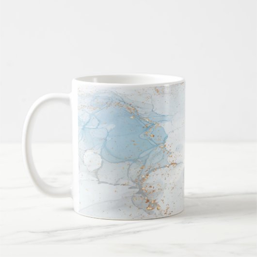 カドゥセウスメディカルカパーバラ金ゴールドラグジュアリーマーブル コーヒーマグカップ (左)