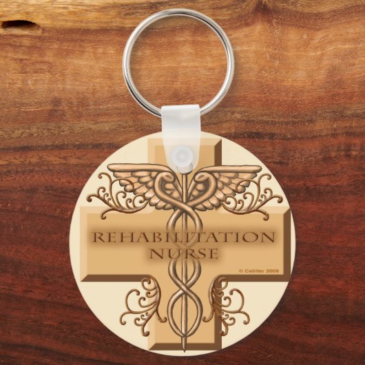 カドゥセウスレハブナースキーチェーン キーホルダー (正面)