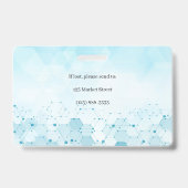 カドゥセウス分子メディカルフォトID バッジ (裏面)