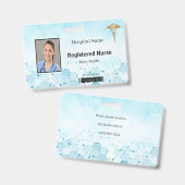 カドゥセウス分子メディカルフォトID バッジ (表裏)