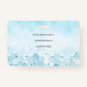 カドゥセウス分子メディカルフォトID バッジ (裏面)