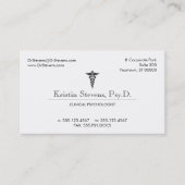 カドゥセウス医療プロフェッショナルナースまたは医師 名刺 (正面)