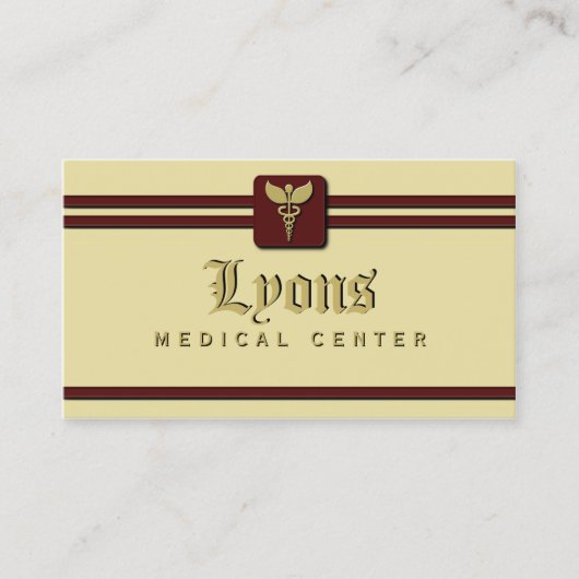 カドゥセウス医科医気に医用クリームと赤 名刺 (正面)