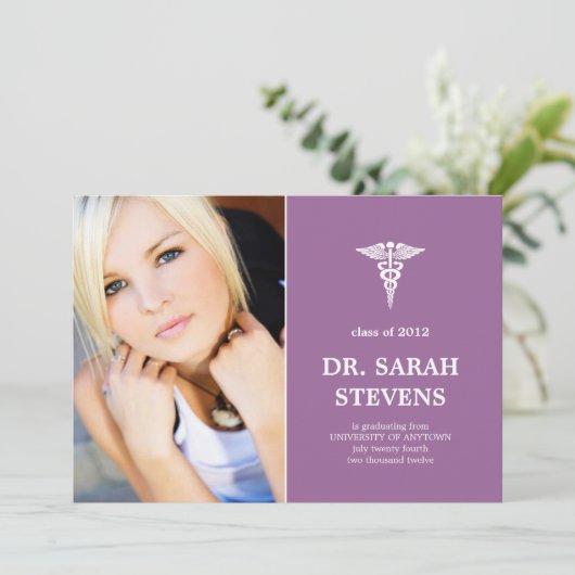 カドゥセウス医科卒業写真招待状 招待状 (スタンド正面)