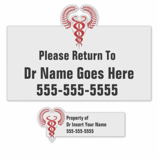 カドゥセウス博士の荷名タグ シール (正面)