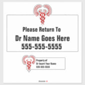 カドゥセウス博士の荷名タグ シール (シート)