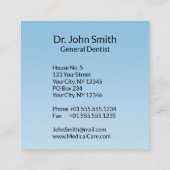 カドゥセウス歯科鏡白歯ブラシメディカル スクエア名刺 (裏面)