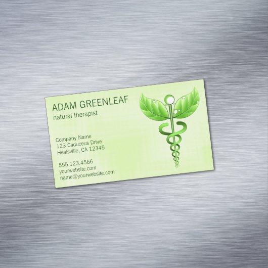 カドゥセウス自然セラピスト名刺マグネット マグネット名刺 (インサイチュ)