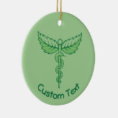 カドゥセウス葉セラミックオーナメント セラミックオーナメント (右)