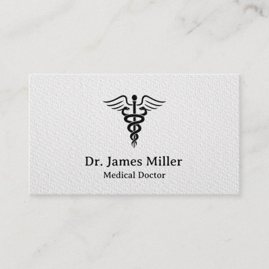 カドゥセウス記号の医療プロフェッショナル 名刺 (正面)