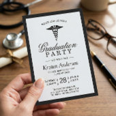 カドゥセウス記号メディカルスクール卒業パーティー 招待状