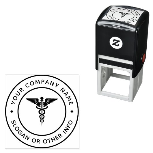 カドゥセウス記号差出人住所自己インクスタンプ セルフインキングスタンプ (インサイチュ)