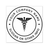 カドゥセウス記号差出人住所自己インクスタンプ セルフインキングスタンプ (デザイン)