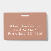 カドゥセウス記号 |銅医療病院の写真ID バッジ (Back)