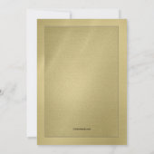 カドゥセウス透かし金ゴールド医学卒業招待状 招待状 (裏面)