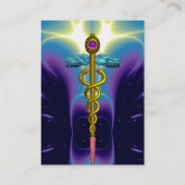 カドゥセウス青鮮やかターカーゼ金ゴールドアメジスト 名刺 (裏面)