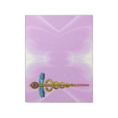 カドゥセウス鮮やか、金ゴールドアメジストバイオレットパープル ノートパッド (回転)