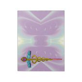 カドゥセウス鮮やか、金ゴールドアメジストバイオレットブルーパープル ノートパッド (回転)