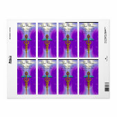 カドゥセウス鮮やか、金ゴールドアメジスト、紫 ラベル (フルシート)