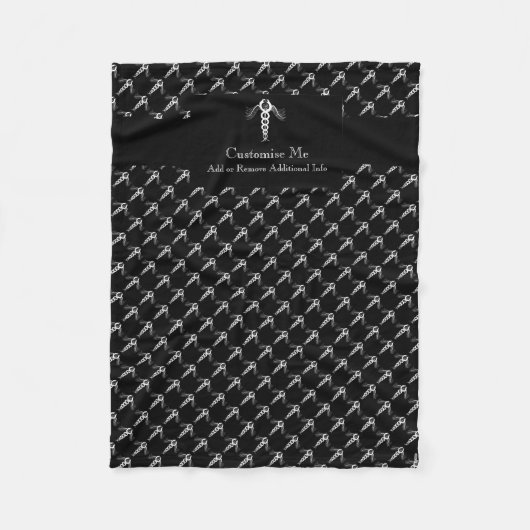 カドゥセウス（白） フリースブランケット (正面)