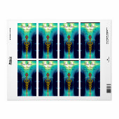 カドゥセウス、鮮やか金ゴールドアメジスト、ブルーターカーゼ ラベル (フルシート)