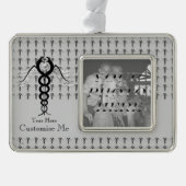 カドゥセウス(黒) シルバープレートフレームオーナメント (正面)