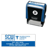 カドゥセウスDIY医療プロフェッショナルロゴブランドブルー セルフインキングスタンプ (インサイチュ)