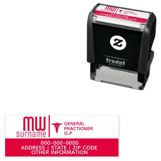 カドゥセウスDIY医療プロフェッショナルロゴブランド セルフインキングスタンプ (インサイチュ)