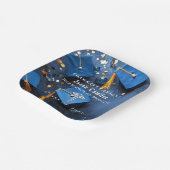 カドゥセエレガントス金ゴールドホワイト海軍ブルー卒業 ペーパープレート (傾斜あり)