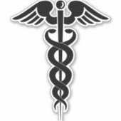 カドゥーセウス・メディカル・シンボル・メディカル・ロゴ シール (正面)