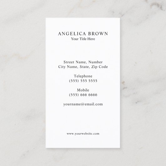 カドゥーセスシンボル大理石パターンビジネスカード 名刺 (裏面)