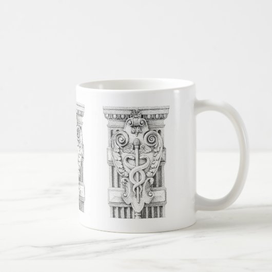 カドケウス 白マグカップ コーヒーマグカップ (右)