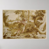 カドマスがドラゴンを攻撃しようとしている ポスター (正面)