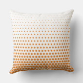 カドミウムオレンジ水玉模様モダン白 クッション (裏面)